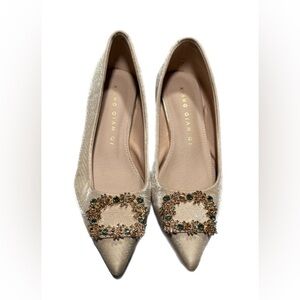 Gold Embellished Women's Flats